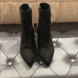 Nine West Black Suede Heeled Boots